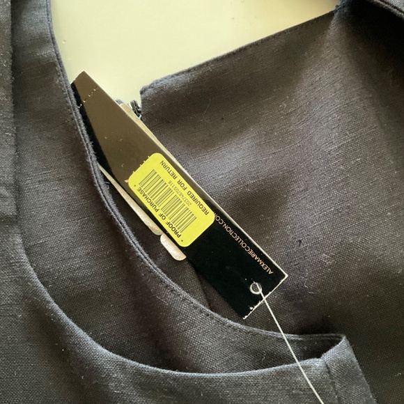 NWT ALEX MARIE 14W BLACK SLEEVELESS DRESS WITH A 4" PLEAT AT THE HEM - Picture 5 of 14